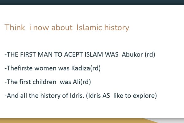 Islamic History from a Student's Perspective